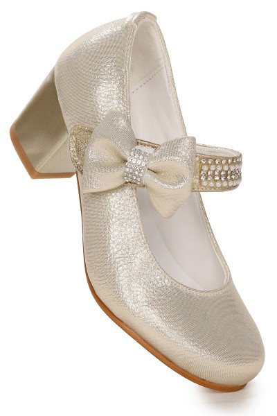 KİKO KİDS CAMELİ VAKKO GÜNLÜK KIZ ÇOCUK 4 CM TOPUKLU ABİYE AYAKKABI