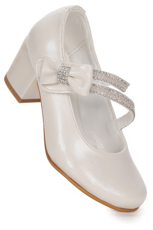 KİKO KİDS AİSHA CİLT GÜNLÜK KIZ ÇOCUK 4 CM TOPUKLU ABİYE AYAKKABI