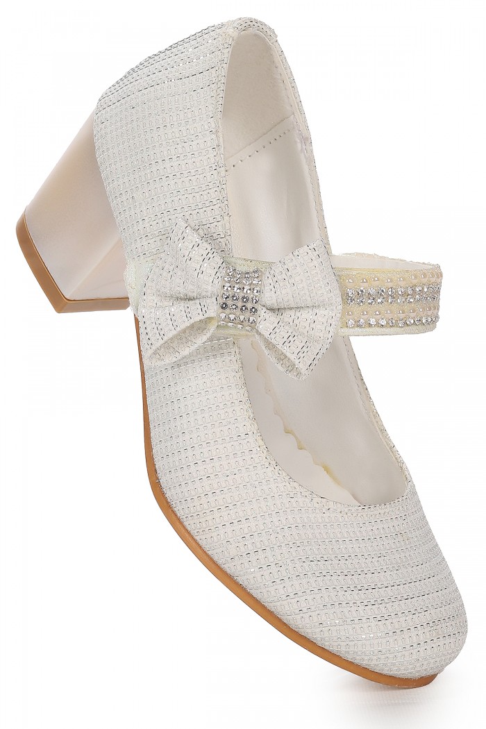 KİKO KİDS CAMELİ ÇUPRA GÜNLÜK KIZ ÇOCUK 4 CM TOPUKLU ABİYE AYAKKABI