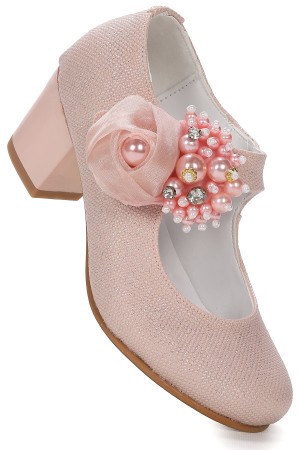 KİKO KİDS ANGELİNA KUM SİMLİ GÜNLÜK KIZ ÇOCUK 4 CM TOPUKLU ABİYE AYAKKABI