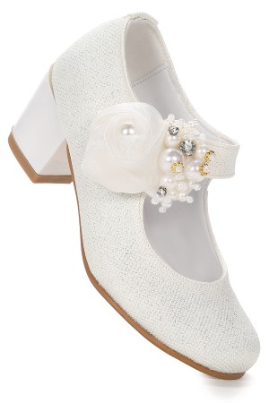 KİKO KİDS ANGELİNA KUM SİMLİ GÜNLÜK KIZ ÇOCUK 4 CM TOPUKLU ABİYE AYAKKABI