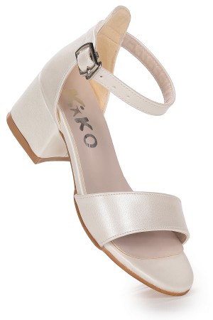 KİKO KİDS SHEİLA CİLT GÜNLÜK KIZ ÇOCUK 4 CM TOPUKLU SANDALET ABİYE AYAKKABI