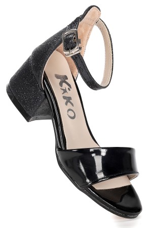 KİKO KİDS SHEİLA AYNA KUM GÜNLÜK KIZ ÇOCUK 3 CM TOPUKLU SANDALET ABİYE AYAKKABI