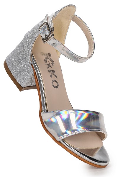 KİKO KİDS SHEİLA AYNA KUM GÜNLÜK KIZ ÇOCUK 3 CM TOPUKLU SANDALET ABİYE AYAKKABI