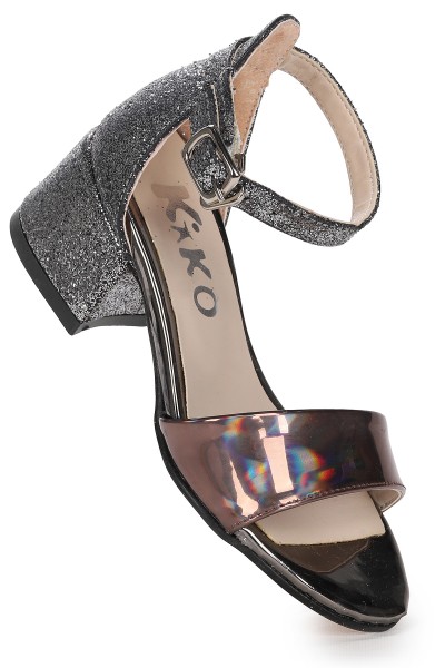 KİKO KİDS SHEİLA AYNA KUM GÜNLÜK KIZ ÇOCUK 3 CM TOPUKLU SANDALET ABİYE AYAKKABI