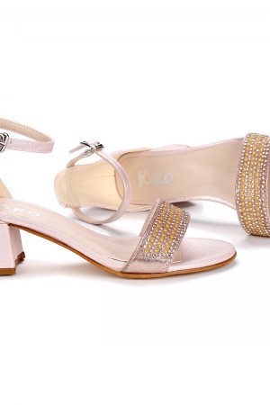 KİKO KİDS ELİNOR VAKKO GÜNLÜK KIZ ÇOCUK 3 CM TOPUKLU SANDALET ABİYE AYAKKABI