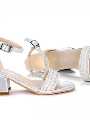 KİKO KİDS ELİNOR VAKKO GÜNLÜK KIZ ÇOCUK 3 CM TOPUKLU SANDALET ABİYE AYAKKABI
