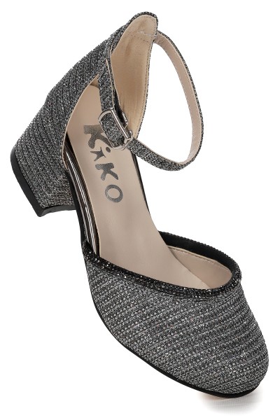 KİKO KİDS RESSA ÇUPRA TAŞLI KIZ ÇOCUK 5 CM TOPUKLU SANDALET ABİYE AYAKKABI