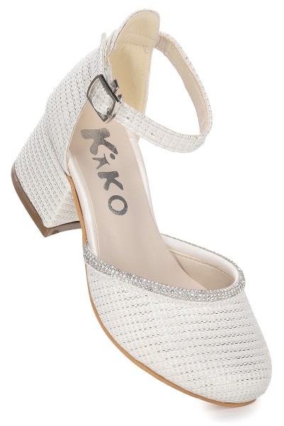 KİKO KİDS RESSA ÇUPRA TAŞLI KIZ ÇOCUK 5 CM TOPUKLU SANDALET ABİYE AYAKKABI