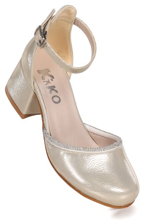 KİKO KİDS RESSA VAKKO TAŞLI KIZ ÇOCUK 5 CM TOPUKLU SANDALET ABİYE AYAKKABI