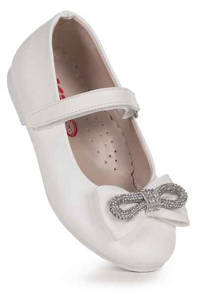 KİKO KİDS BOWTİE PAPYON TAŞLI CIRTLI KIZ ÇOCUK BABET AYAKKABI