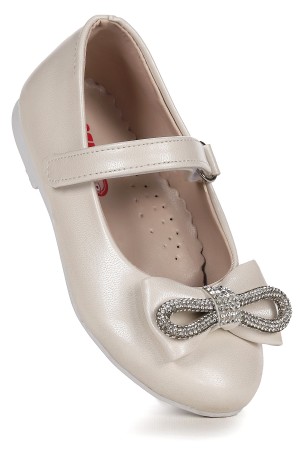 KİKO KİDS BOWTİE PAPYON TAŞLI CIRTLI KIZ ÇOCUK BABET AYAKKABI