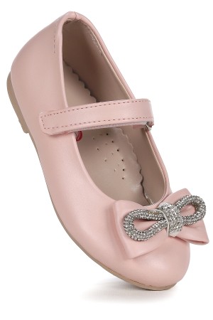 KİKO KİDS BOWTİE PAPYON TAŞLI CIRTLI KIZ ÇOCUK BABET AYAKKABI