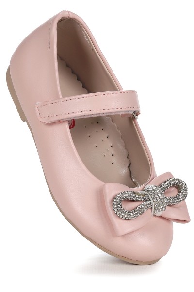 KİKO KİDS BOWTİE PAPYON TAŞLI CIRTLI KIZ ÇOCUK BABET AYAKKABI