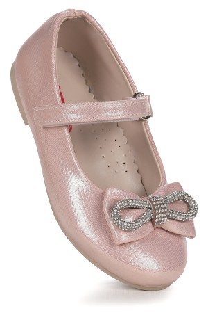 KİKO KİDS BOWTİE PAPYON TAŞLI CIRTLI KIZ ÇOCUK BABET AYAKKABI