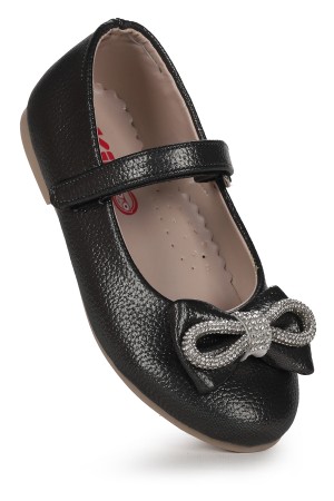 KİKO KİDS BOWTİE PAPYON TAŞLI CIRTLI KIZ ÇOCUK BABET AYAKKABI