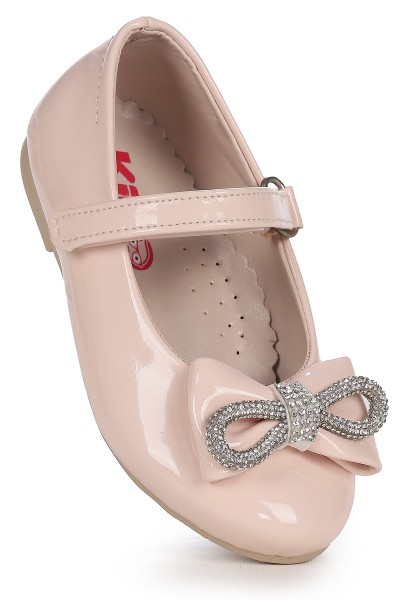 KİKO KİDS BOWTİE PAPYON TAŞLI CIRTLI KIZ ÇOCUK BABET AYAKKABI