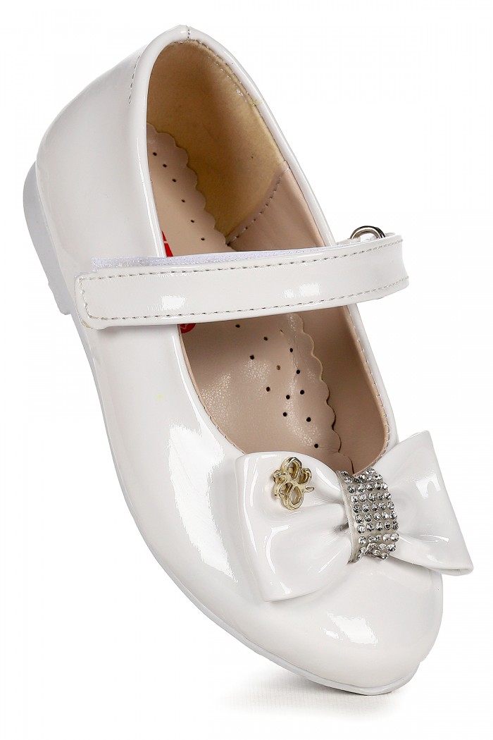 KİKO KİDS CIRTLI FİYONKLU KIZ ÇOCUK BABET AYAKKABI EGE 201 RUGAN