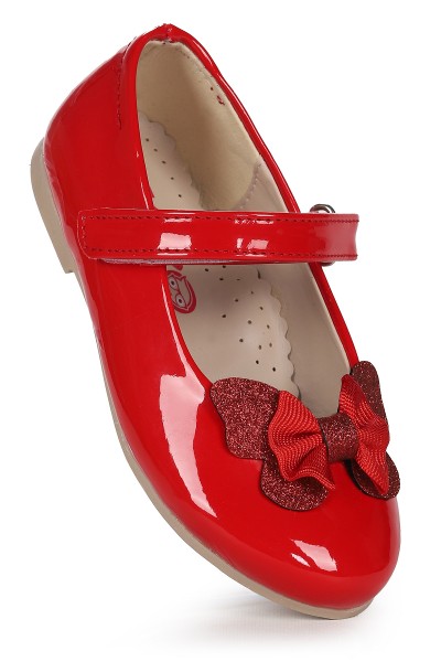 KİKO KİDS TAŞLI CIRTLI KIZ ÇOCUK FİYONKLU BABET AYAKKABI EGE 204 RUGAN