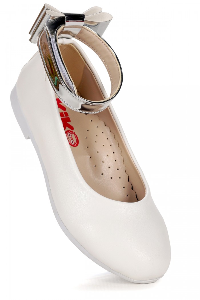 KİKO KİDS CIRTLI KIZ ÇOCUK FİYONKLU BABET AYAKKABI EGE 205 CİLT BİLEKTEN BAĞLAMALI