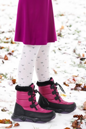 KİKO KİDS BAMBU BAĞCIKLI KIZ ÇOCUK KAR BOTU