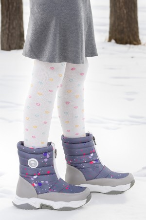 KİKO KİDS MARS FERMUARLI KIZ ÇOCUK KAR BOTU