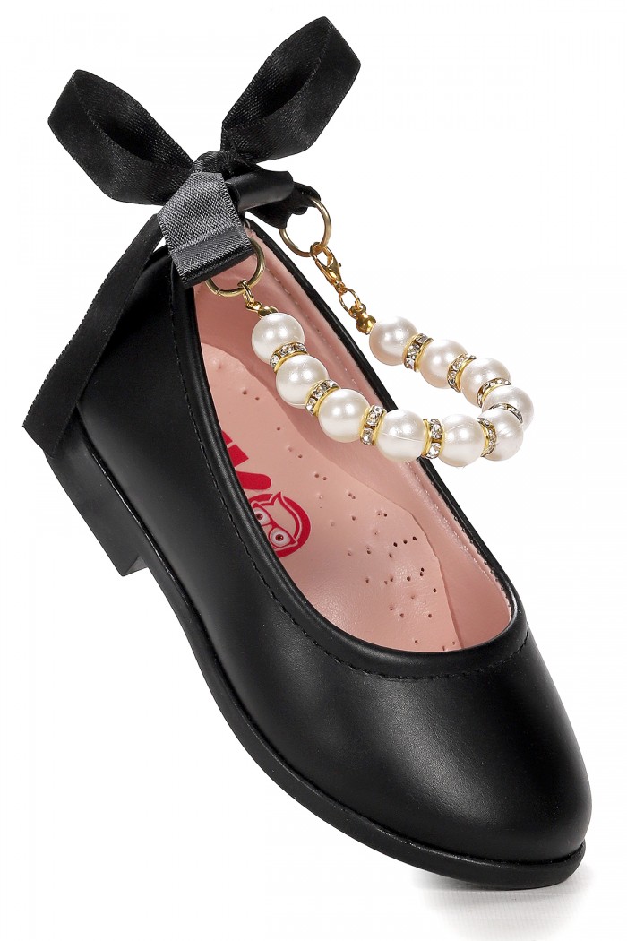 KİKO KİDS CİLT İNCİLİ LASTİKLİ KIZ BEBEK BABET AYAKKABI ARÇ 01