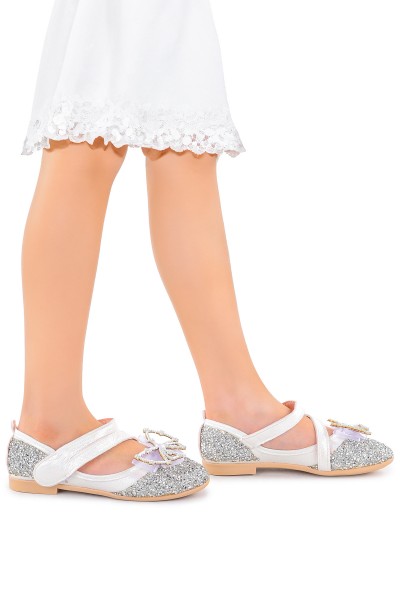 KİKO KİDS VAKKO CIRTLI FİYONKLU KIZ ÇOCUK BABET AYAKKABI ARÇ 08