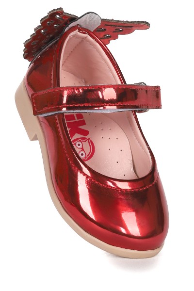 KİKO KİDS FRİGA AYNA KELEBEK CIRTLI KIZ BEBEK BABET AYAKKABI