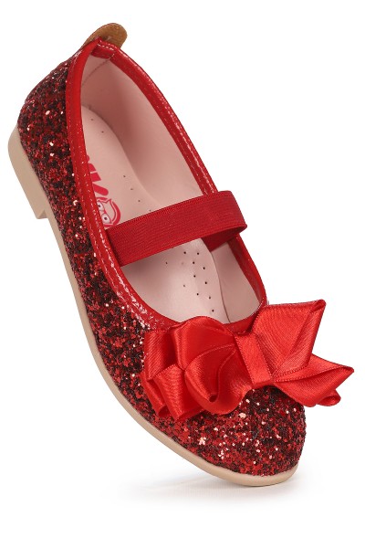 KİKO KİDS PANI CAM KIRIĞI FİYONK LASTİKLİ KIZ ÇOCUK BABET AYAKKABI