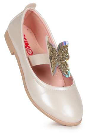 KİKO KİDS MENZ RUGAN KELEBEK LASTİKLİ KIZ ÇOCUK BABET AYAKKABI