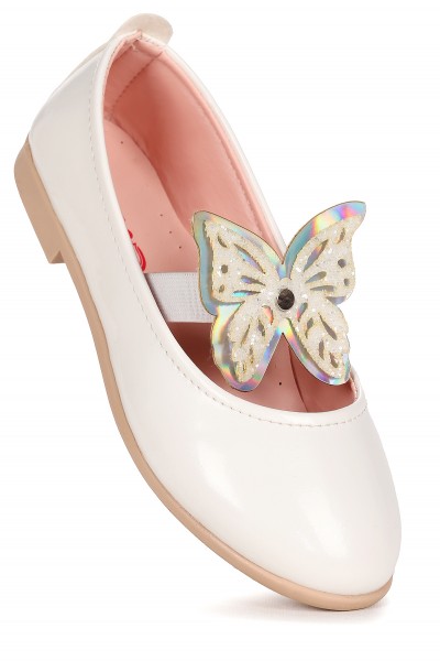 KİKO KİDS MENZ RUGAN KELEBEK LASTİKLİ KIZ ÇOCUK BABET AYAKKABI