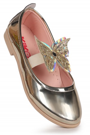 KİKO KİDS MENZ AYNA KELEBEK LASTİKLİ KIZ ÇOCUK BABET AYAKKABI