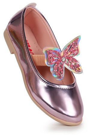 KİKO KİDS MENZ AYNA KELEBEK LASTİKLİ KIZ ÇOCUK BABET AYAKKABI