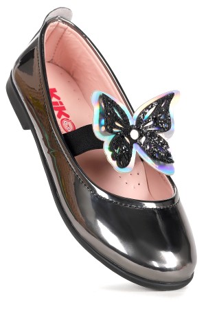 KİKO KİDS MENZ AYNA KELEBEK LASTİKLİ KIZ ÇOCUK BABET AYAKKABI