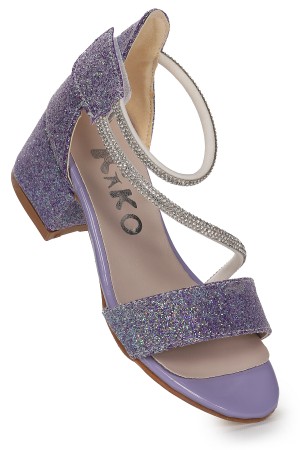 KİKO KİDS PİSAR KUM SİMLİ GÜNLÜK KIZ ÇOCUK 4 CM TOPUKLU SANDALET ABİYE AYAKKABI