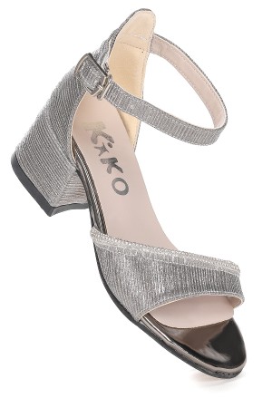 KİKO KİDS ELOS ÇİZGİLİ GÜNLÜK KIZ ÇOCUK 4 CM TOPUKLU SANDALET AYAKKABI